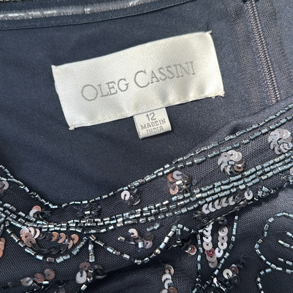 Oleg Cassini Beaded Gown Size 12 - Picture 4 of 7